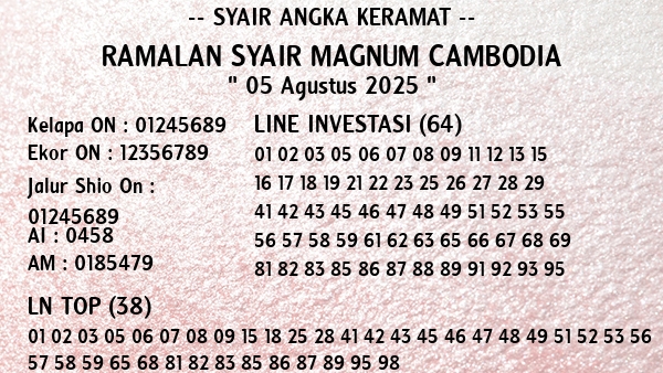 Prediksi Magnum Cambodia