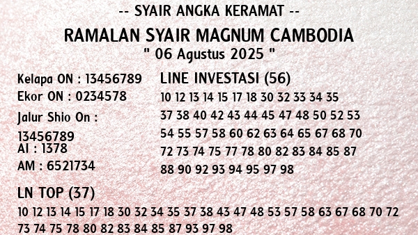 Prediksi Magnum Cambodia